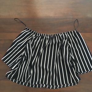 Strapless striped top